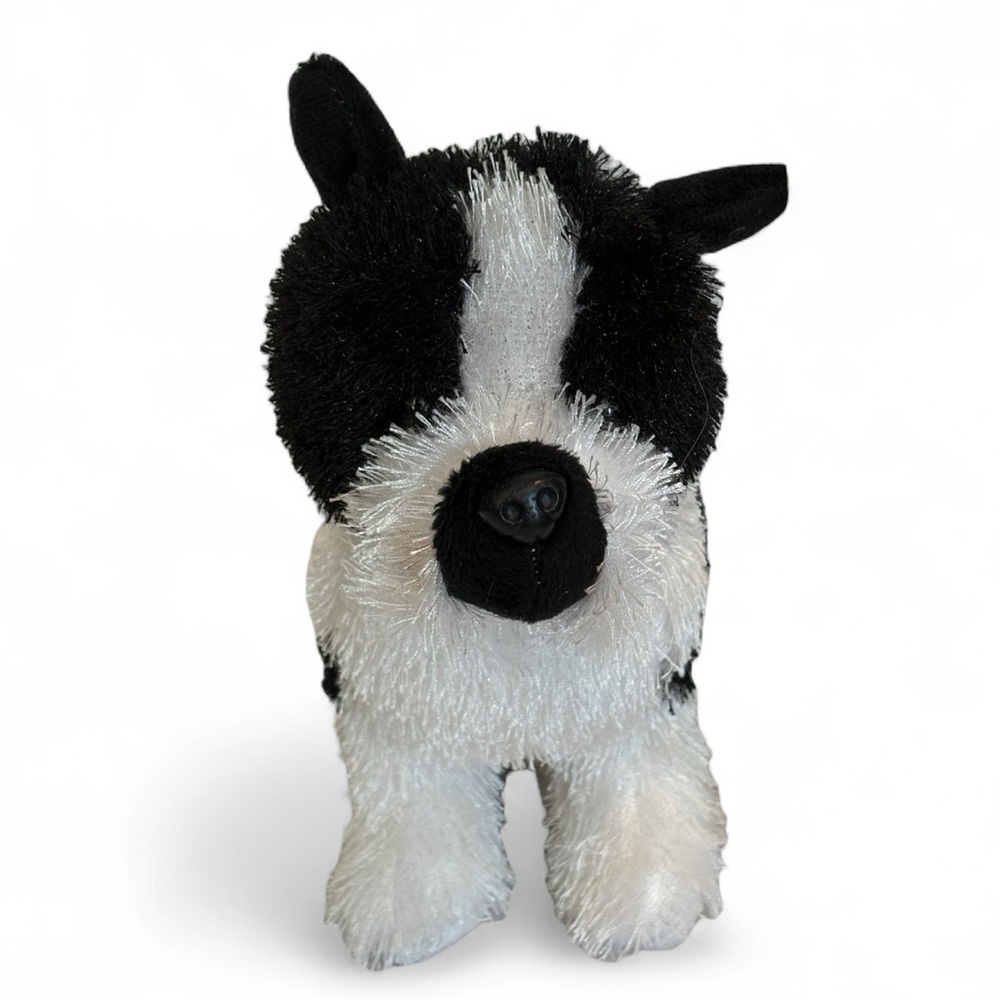 Webkinz Boston Terrier Plush Puppy Dog No Code 8” Black White Soft Stuffed HM173